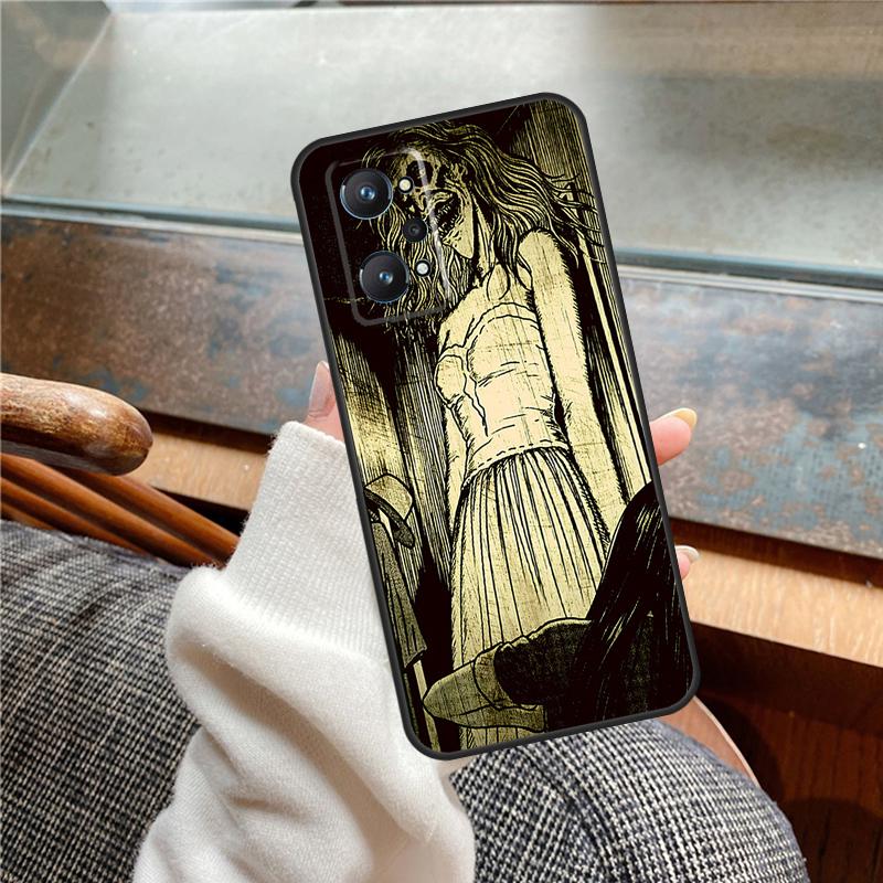 Horror Manga Style Case For Realme 15 Pro GT7 GT6 11 12 13 14 Pro Plus C55 C51 C53 C35 C33 C61 C65 C67 C71 C75