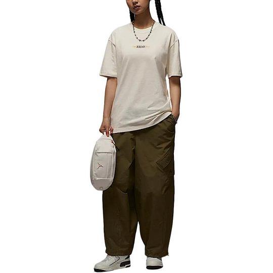 Jordan SS25 Drop Shoulder Sleeve T Shirt Women's Sail White IF0380-133