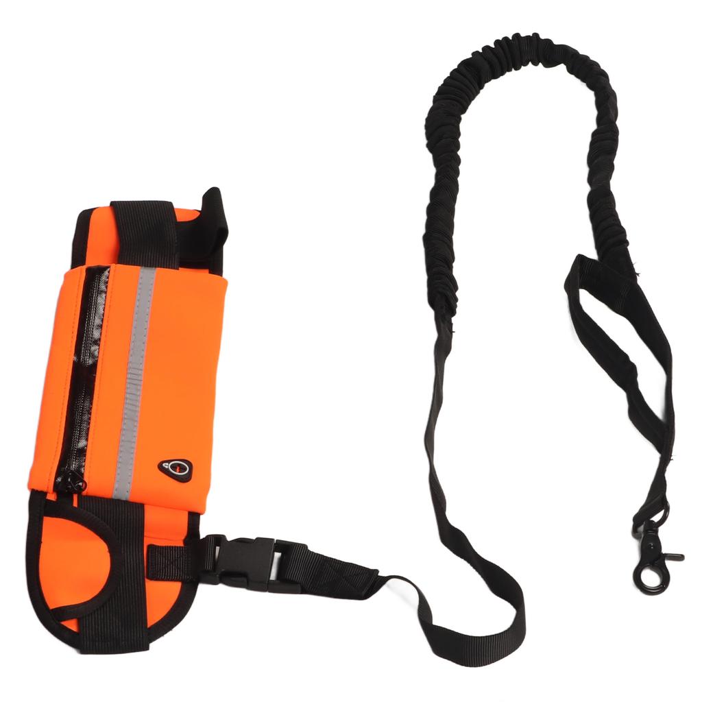 Hands Dog Leash Shock Absorption Reflective Dog Running Leash with Zippered Bag for Walking Jogging Running