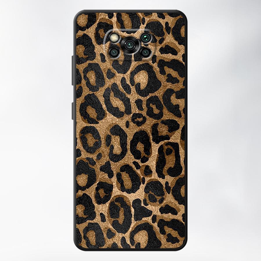 Funda Phone Cover Case for Xiaomi Poco F8 C50 C71 C75 F3 X7 X3 X4 X5 Pro M5 F1 C61 M7 Pro M3 M4 Retro Leopard Print