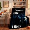 Billie Eilish Custom Flannel Blankets Soft Warm Cozy Throws for Home Decor Holiday Gifts