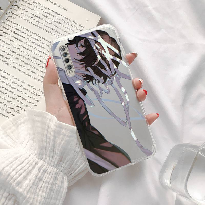 Bungou Stray Dogs Dazai Osamu Anime Phone Case Transparent for Xiaomi Redmi Note X F Poco 10 11 9 7 8 3 I T S Pro Cover Shell