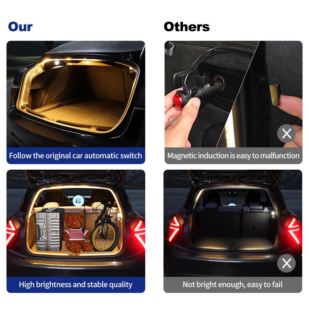 Rear Trunk Light Bar For BYD Atto 3 Dolphin 2022-2024 For BYD Seagull Seal EV 2025-2024 Car Trunk Atmosphere LED Silicone Lamp