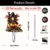 Bright Mushroom House, 2D Flat Acrylic, Decoration, Suitable for Garden, Lawn, Outdoor, Party, Christmas, Halloween,