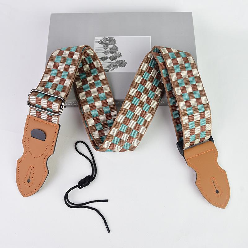 Premium Embroidered Guitar Strap - Thick, Long, and Adjustable for Acoustic and Electric Guitars