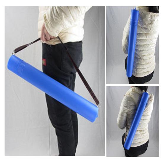 Extendable Poster Tube Painting Storage Case Expands from 19.7" To 35.4" Poster Carrier with Lid Adjustable Shoulder Strap