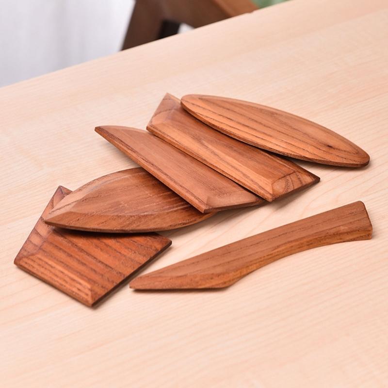 Pottery Foot Shapers Tool Pottery Rib Trimming Tool Wood Clay Texture Ribs Pottery Sculpting Tool for Smoothing Shaping