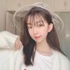 Solid Color Clear Bucket Hat Pvc Sun Cap Portable Transparent Fisherman Hat  For Women