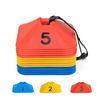 Numbered Training Cones, Colored Disc Cones, 15 Cones In 3 Colors, Perfect for Soccer, Baseball, Futsal, Dribbling, Tennis, and Practice, Includes Sto