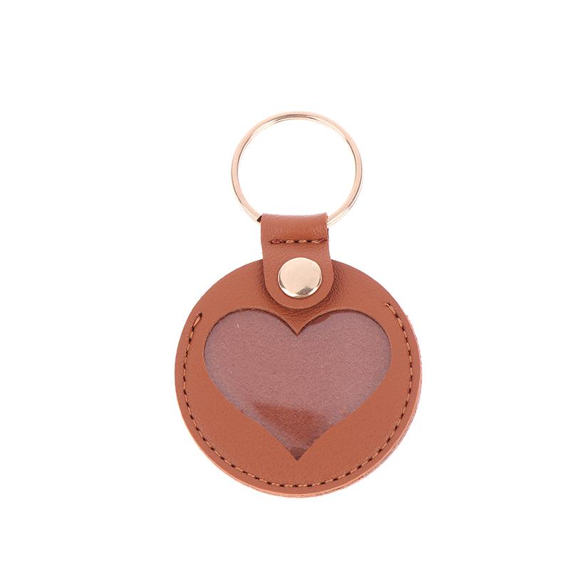 1Pc Pet Hair Storage Bag Keychain Leather Cat Paw Heart Love Keyring Diy Memorial Gift Key Chain Cat Dog Fur Container Pendant