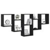 Wall Shelf Black Oak Look 159 x 18 x 66 cm Wood Based Panel
