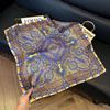 European and American style scarf square scarf imitation silk 71cm retro cashew print literary headband suit with decorative scarf