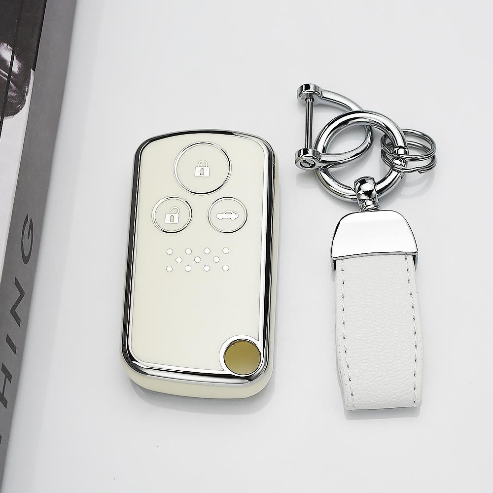 2/3 Buttons Silver Edge Keyless Shell Fob Car Case Key Cover for Honda Fit Jazz Shuttle GP2 Spada StepWgn RG1 Freed Spike Ge6