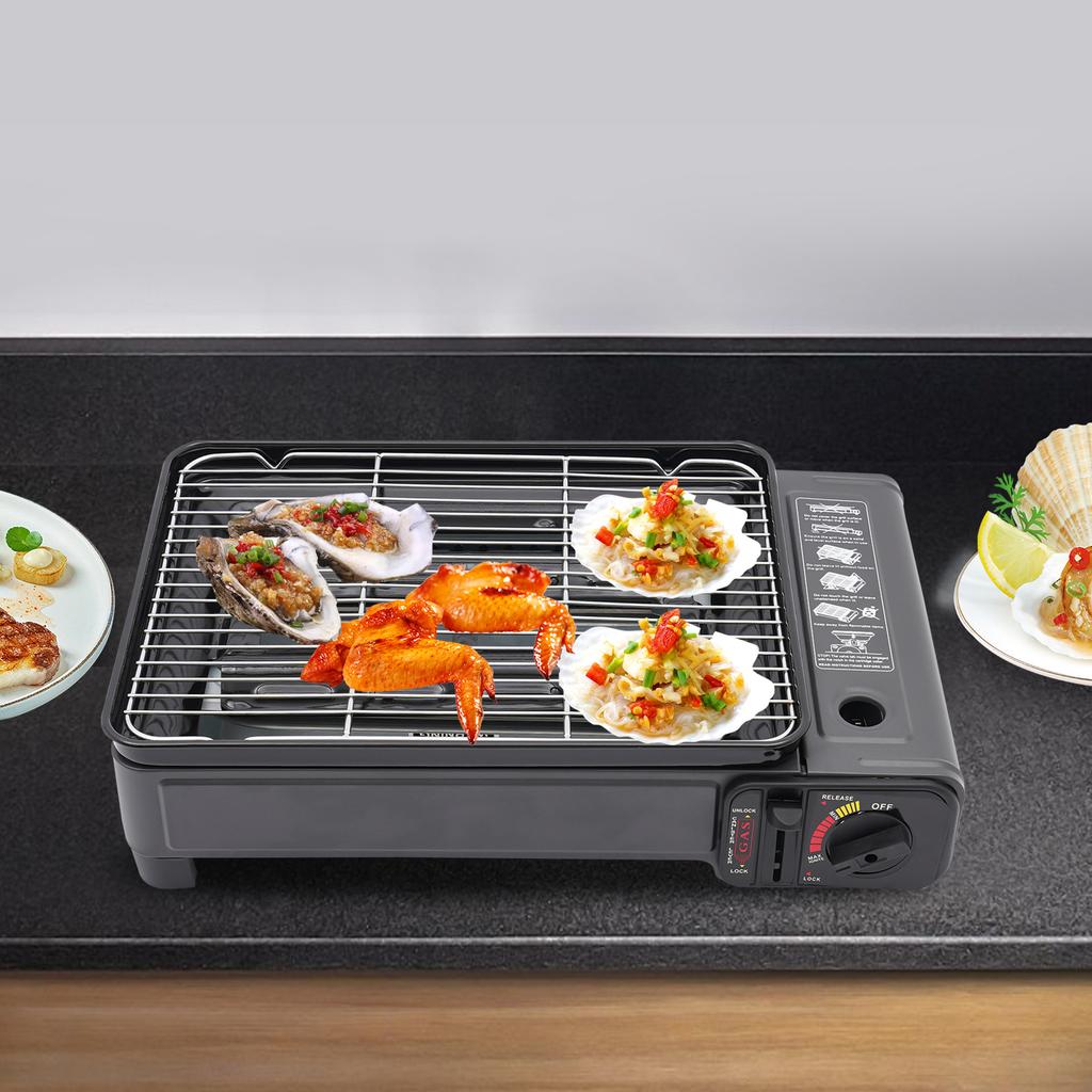 0.25-0.3MPa Butane Grill Stove, Portable Camping Grill Gas Stove, Portable Butane Gas Stove For Camping, Traveling, Trekking