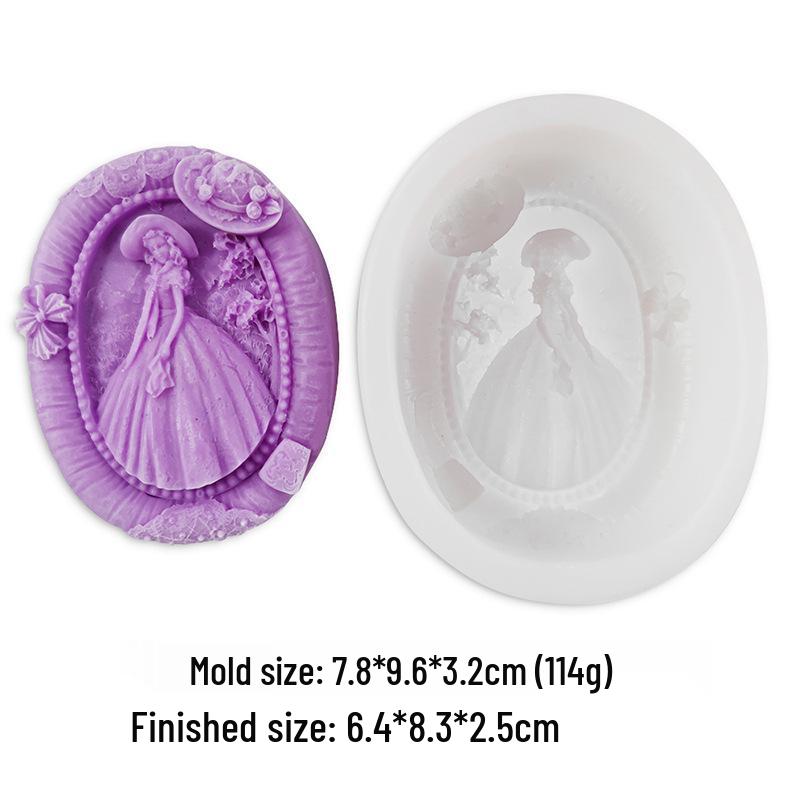 Retro Praying Angel Garden Fairy Silicone Mold for Soap, Candle, or Plaster Epoxy