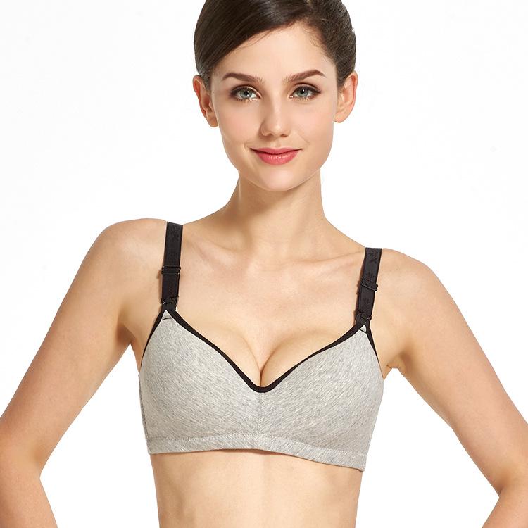 New Wireless Cotton Maternity Nursing Bra – Front Closure, Comfortable Sleep Bra for Pregnant Women