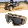 Desert Locust Goggles Desert Locust Brille, winddicht, sanddicht, Outdoor-Brille mit 2 Linsen, Khaki