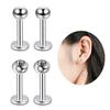 14Pcs Unisex Stainless Steel Anti-Allergic Lip Nose Nail Ear Stud Piercing Kit