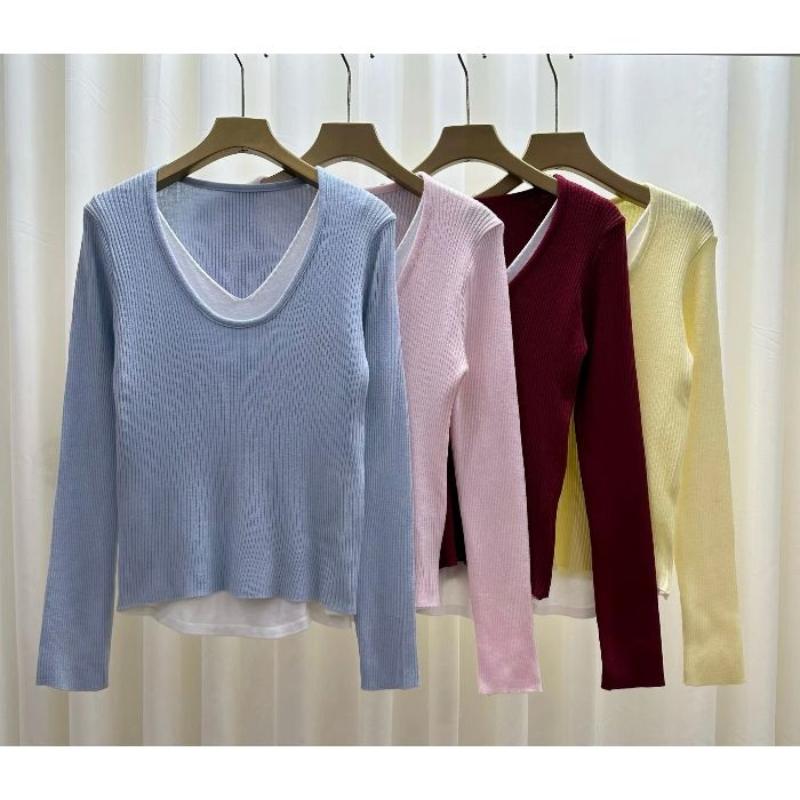 

Эта новая осенняя коллекция представляет собой двухкомпонентный, с цветными блоками, непринужденный и повседневный вязаный свитер универсального дизайна для женщин. one size красный