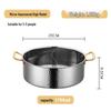 Naijiang 3vrstvý kovaný nerezový hluboký hrnec na polévku a hot pot