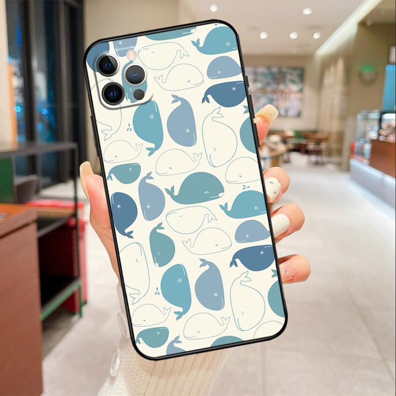 Baby Whale Phone Case For iPhone 17 16 15 14 13 11 12 Pro Max Mini 16 Plus 16e 17 Air Protective Cover