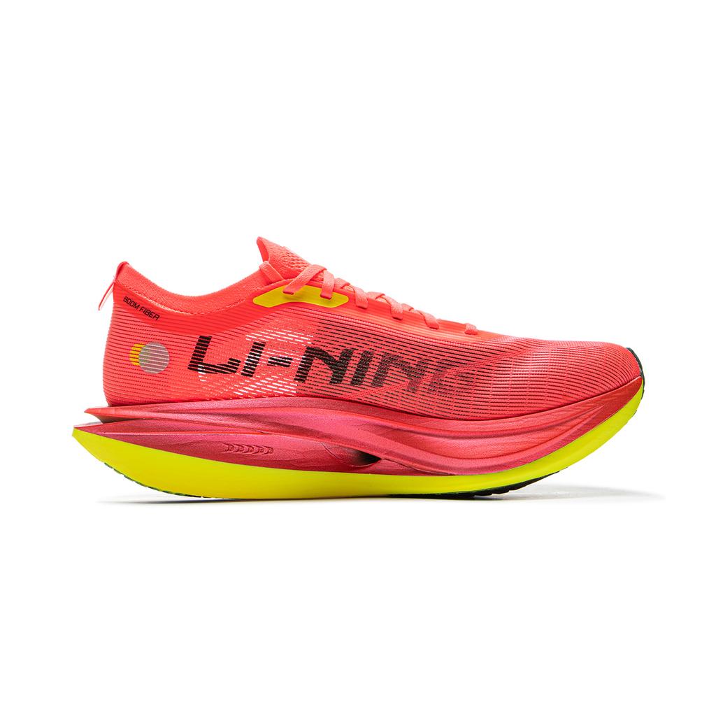 Li Ning Feidian 5 Elite Professional Cushioning Running Shoes Men Running Shoes Fluorescent-Begonia-Red ARMV003-16
