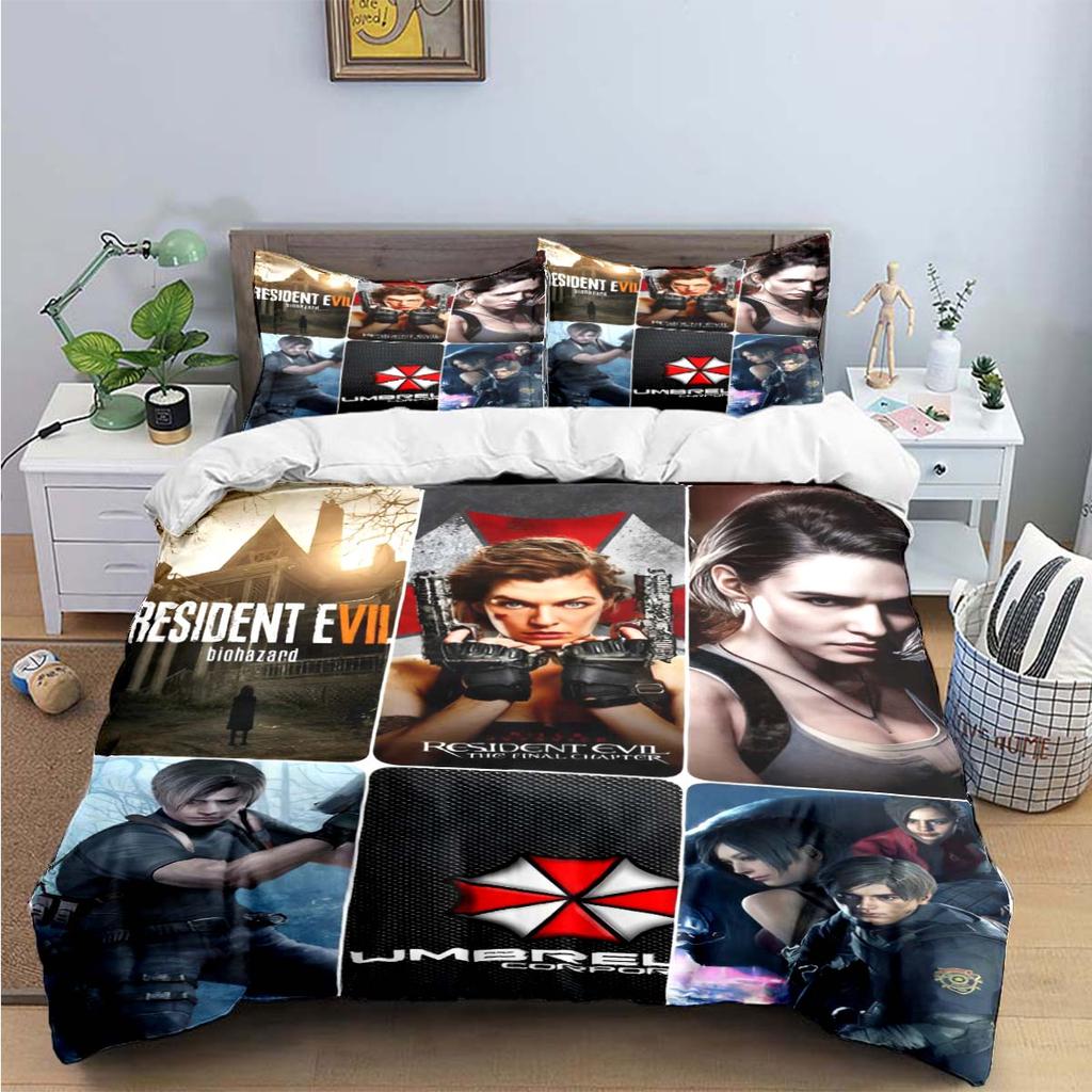 Fashion 3D Movie R-Resident Evil Print Bedding Sets Bed Supplies Set Duvet Cover Bed Comforter Set Bedding Set Luxury Gift