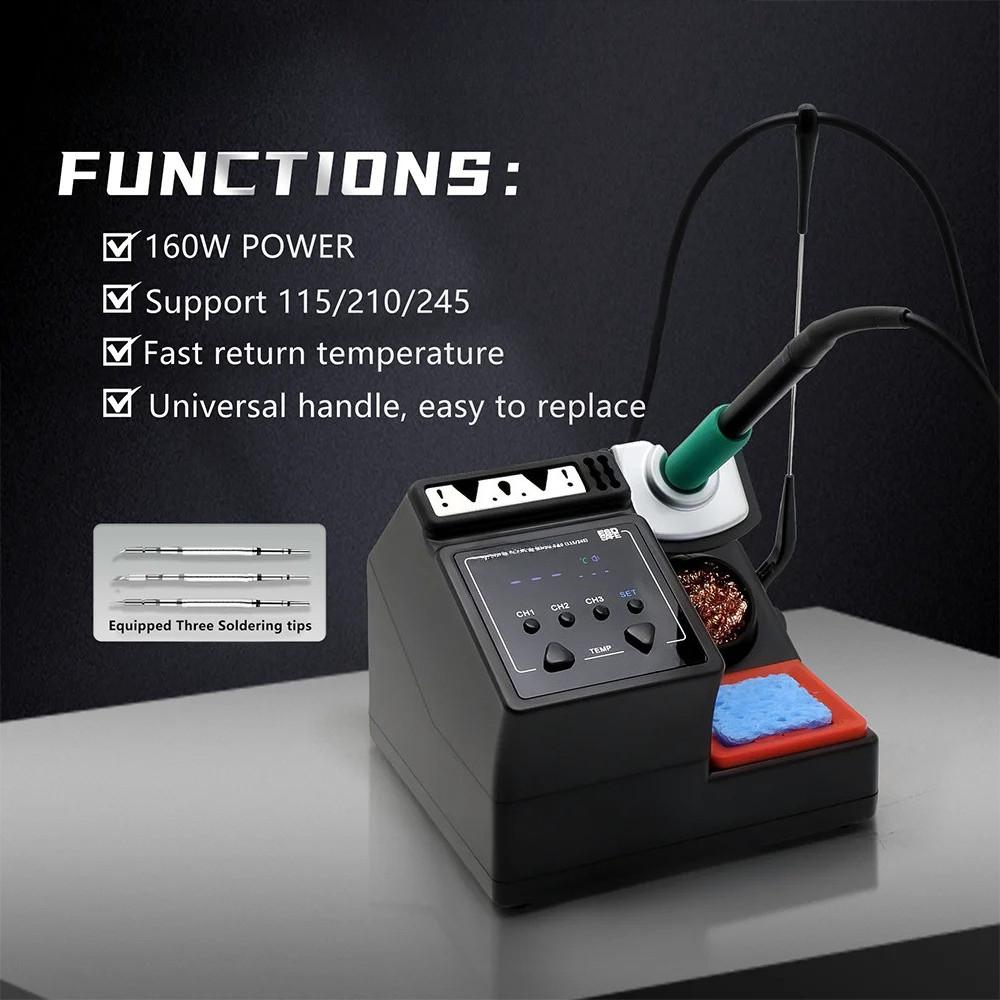 160W A9E Soldering Station Compatible Original Soldering Iron Tip 210/245/115 Handle Control Temperature Welding Rework Station