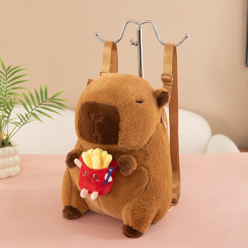 Cute Kapibara Capybara Schoolbag Female Backpack Large Capacity Internet Celebrity Ugly Cute College Student Class Bag