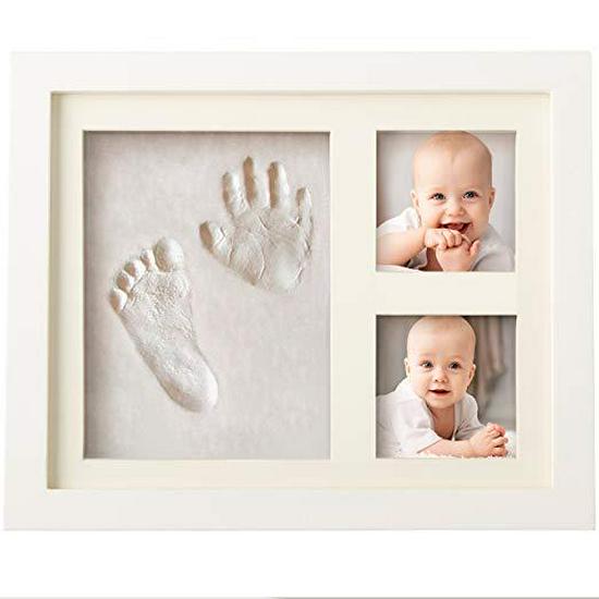 Creative Baby Handprint & Footprint Clay Frame - White Handmade Souvenir