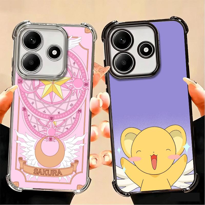 Cardcaptor Sakura Cute Girl Plating Phone Case For Xiaomi Poco X5 X6 X7 X8 Pro Max F8 Ultra F7 M8 M7 M5S Redmi 15C 15 14C 13C 13