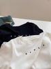 Women's Trendy Short-Sleeve Embroidered T-Shirt - Brushed, Slim Fit, Solid Color Round Neck Tee for Autumn