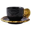 Shangkai Embossed Ceramic Coffee & Tea Cup and Saucer Set
