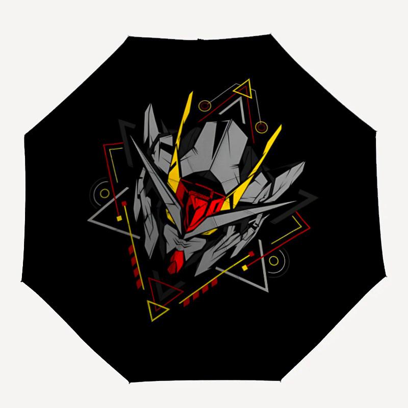 

1pc Gundam Automatic Open/Close Folding Umbrella, Windproof 8 Rib Construction, Lightweight Travel Umbrella for Women/Men,a0902084