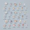50Pcs Ocean Nail Art Charms Aurora Shell Starfish Mermaid Tail Nail Art Decors Gem Beach  Ice Clear Nail Decorations