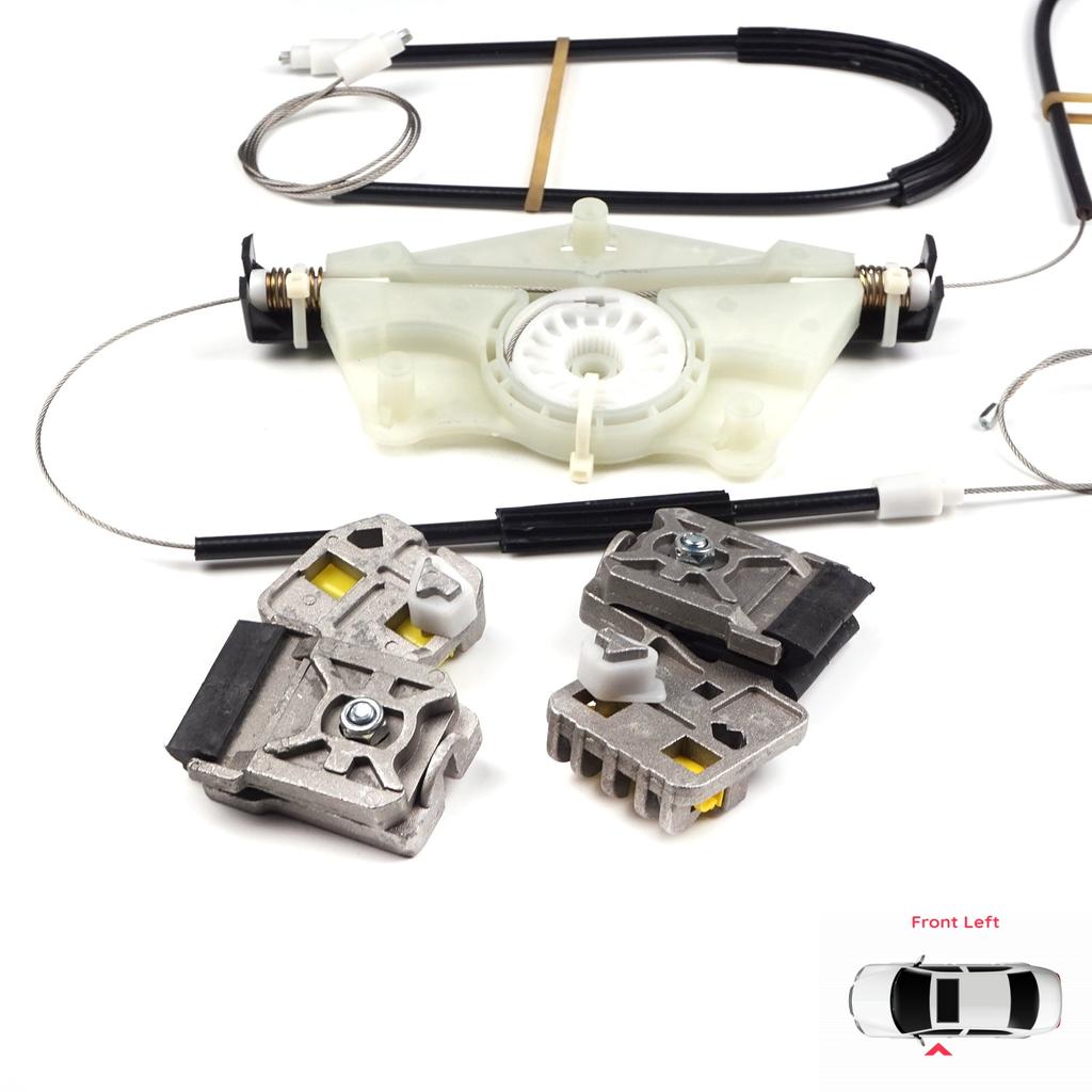 EWR50 Kit di Riparazione Alzacristallo in Metallo Porta Anteriore Sinistra per VW Golf MK4 Jetta Bora A4 1J 4/5 Porte 1JM898461