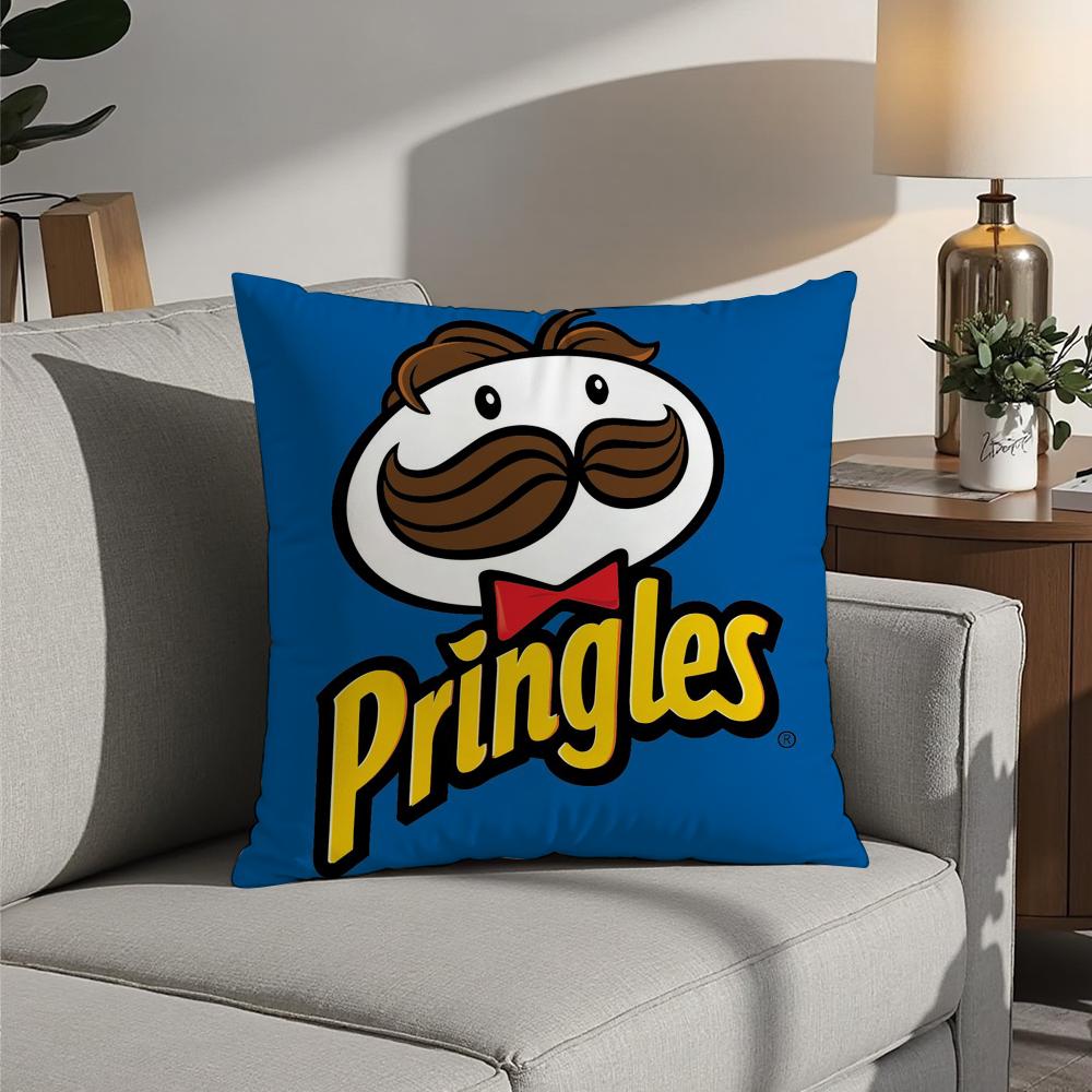 Bearded P-Pringles Pillow Case 3D Print Polyester Fiber 40*40cm Home Sofa Throw Decoration Festival Gift