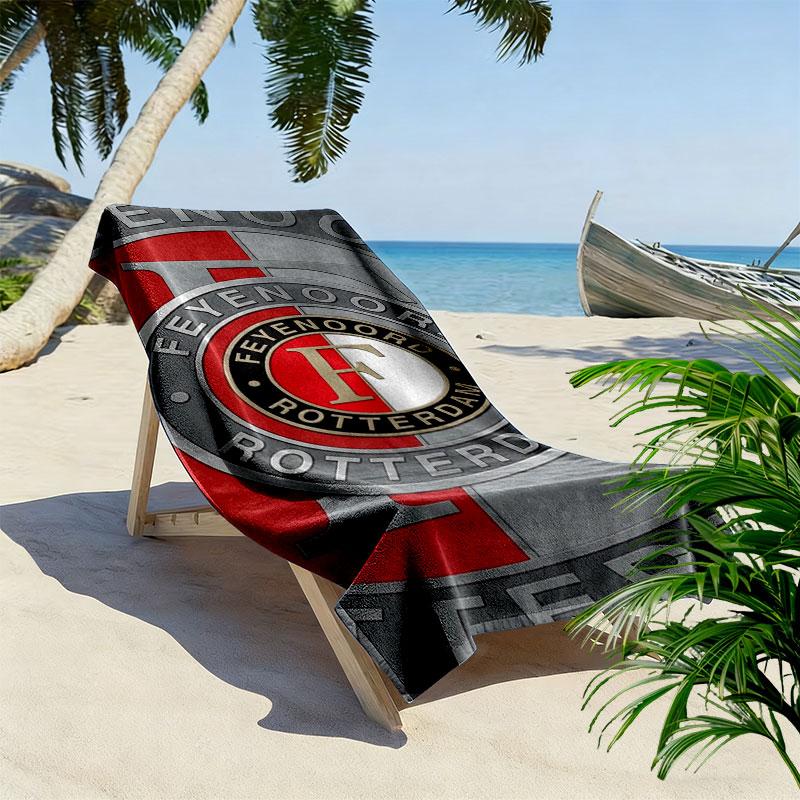 Toalla de Playa Estampada Feyenoord, Toalla Grande Suave de Secado Rápido para Playa, Camping, Natación