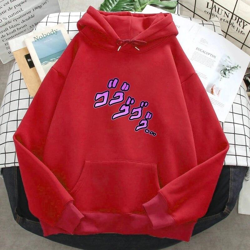 Jojos Bizarre Adventure Anime Print Unisex Hoodies Langarm Warm Hoody Pullover Herbst Neue Persönlichkeit Streetwear