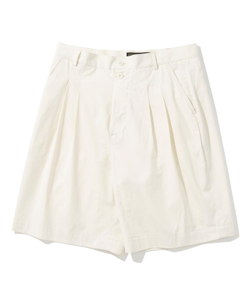 UNIFORM BRIDGE Two Tuck Bermuda Short Pants Natural