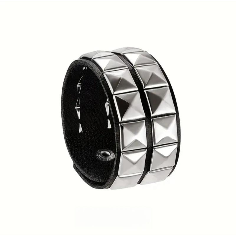 European & American Punk Layered Leather Couple Bracelet - Street Style Jewelry