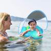 Baby Swimming Ring with Canopy Inflatable Stable Aid Buoy Removable Swim Tube for Outdoor Beach Holiday Underwater