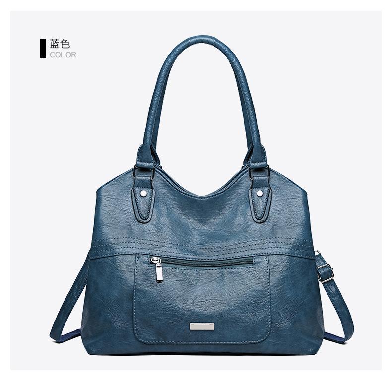 Single Shoulder Mom Girl Large Capacity Soft Leather Casual Bag Trendy Crossbody Handbag