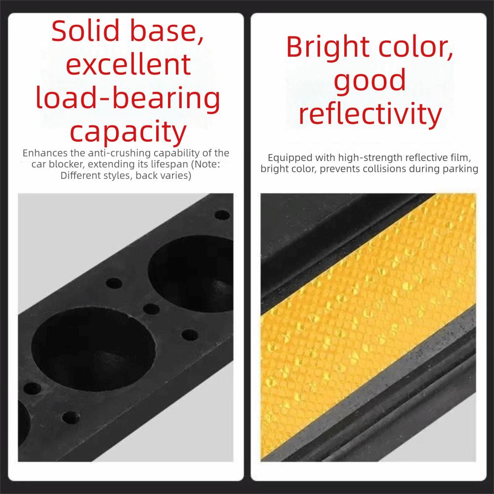 Rubber Parking Stopper Heavy Duty Vehicle Floor Stopper Auto Wheel Guide Block  Car Parking Safety