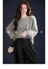 Winter 16-Color Brushed Cashmere Loose Sweater - Women's Round Neck, Outerwear & Layering Piece
