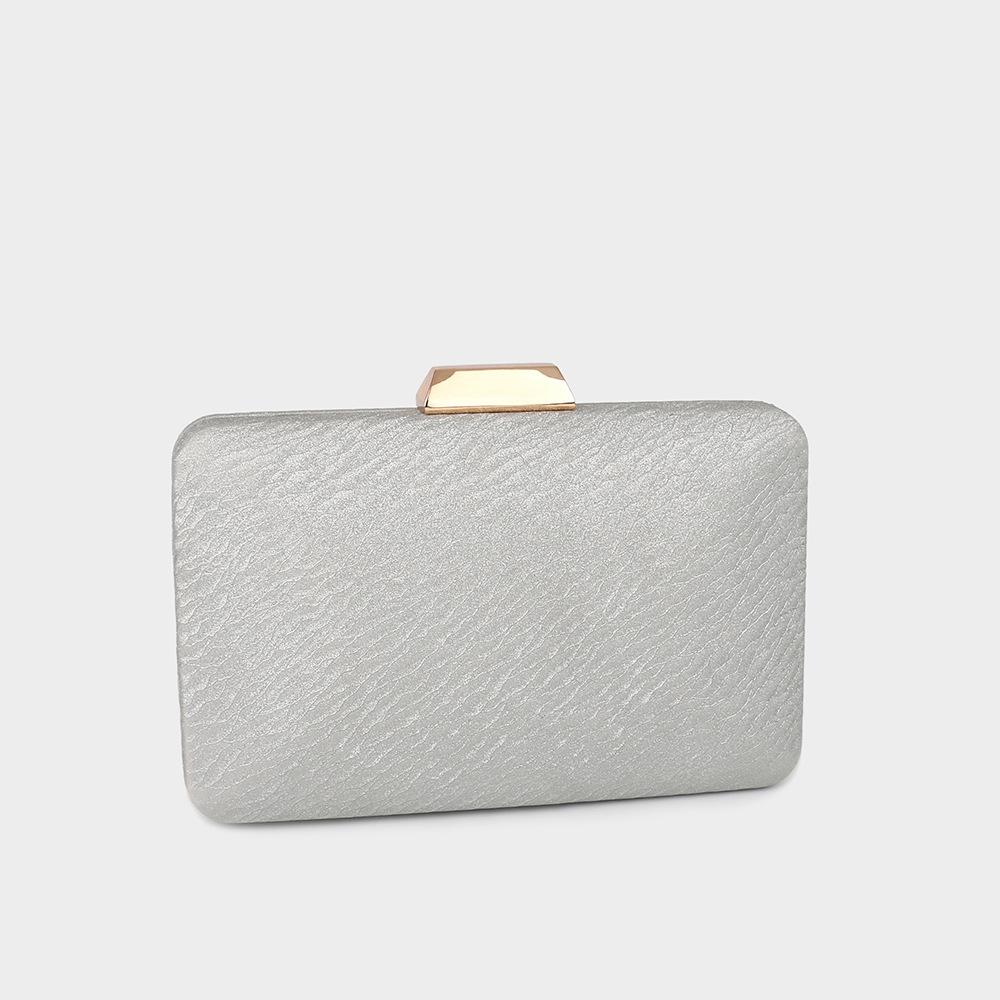 New Style Banquet Clutch Bag European and American Large Capacity Portable Simple Makeup Bag Shoulder Chain Clip Dinner Bag