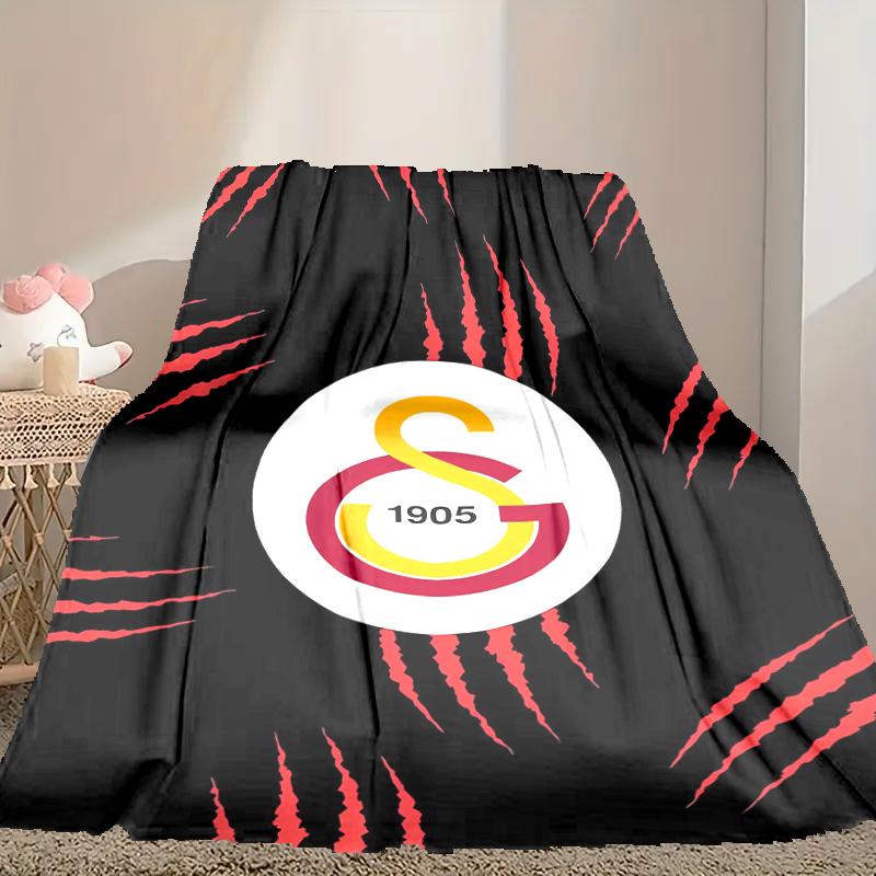 [1pc Galatasaray SK Blanket] All-Season Blanket - Cozy Blanket for Sofa Couch Home Decoration, Digital Printed Nap Blanket
