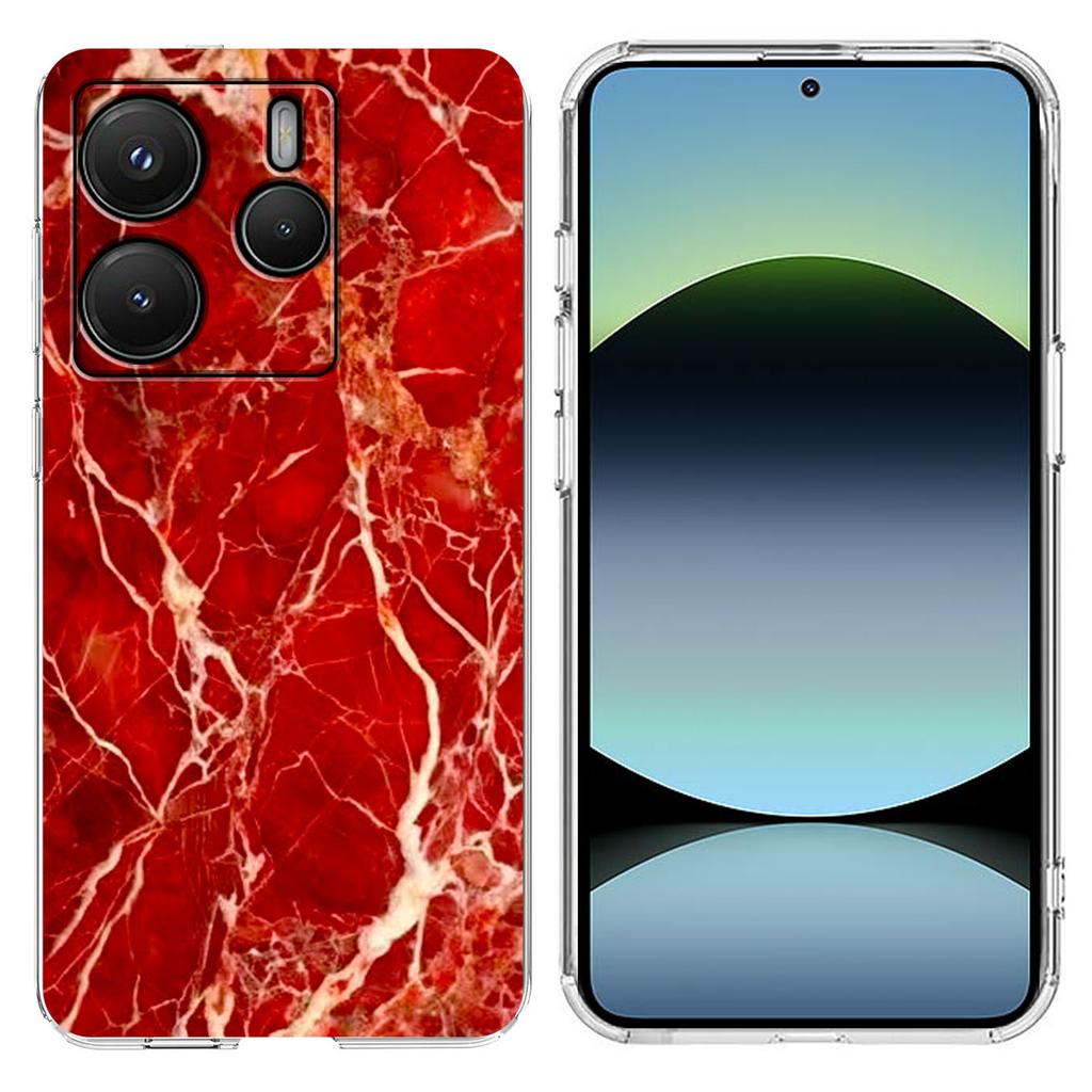 For Xiaomi Redmi Note 14 4G (164.84mm) Case Marble Pattern Printing Soft TPU Phone Cover