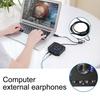 External 7.1 Channel Audio Adapter with USB2.0/3.5mm Jack Plug-Play Drive-free Professional Computer USB External Sound Card for PC Computer Laptop