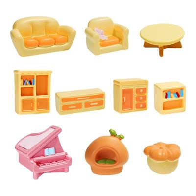 Landscape Resins Furniture Living Room Accessories Miniature Set 10Pieces for DIY Enthusiasts and Dollhouses Ornaments